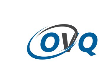 OVQ yaratıcı logo tasarımı vektör çizimi
