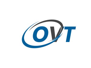 OVT yaratıcı logo tasarımı vektör çizimi