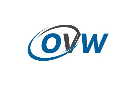 OVW yaratıcı logo tasarımı vektör çizimi