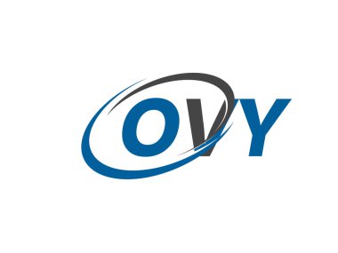 OVY yaratıcı logo tasarımı vektör çizimi