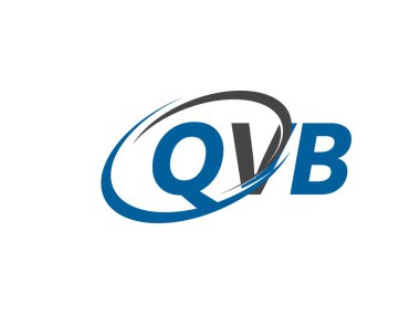 QVB yaratıcı logo tasarımı vektör çizimi