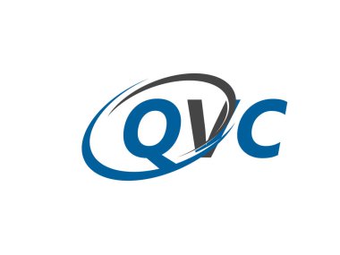 QVC yaratıcı logo tasarımı vektör çizimi