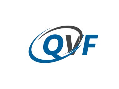 QVF yaratıcı logo tasarımı vektör çizimi