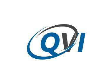 QVI yaratıcı logo tasarımı vektör çizimi