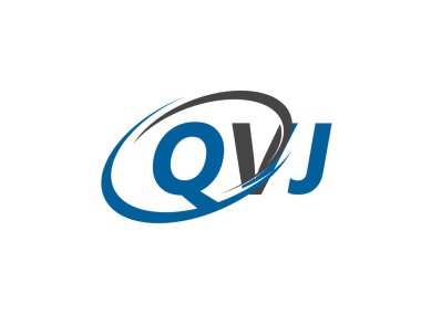 QVJ yaratıcı logo tasarımı vektör çizimi