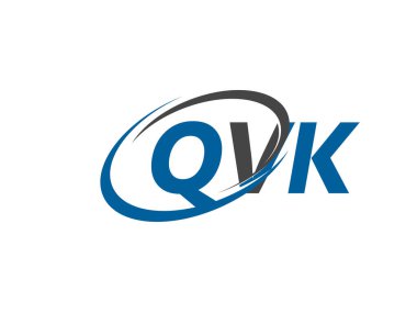 QVK yaratıcı logo tasarımı vektör çizimi