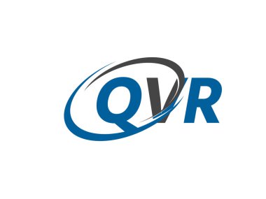 QVR yaratıcı logo tasarımı vektör çizimi