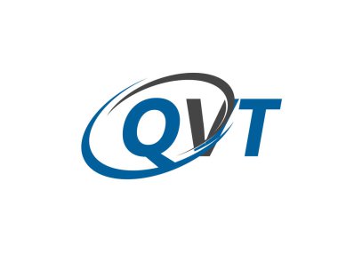 QVT yaratıcı logo tasarımı vektör çizimi