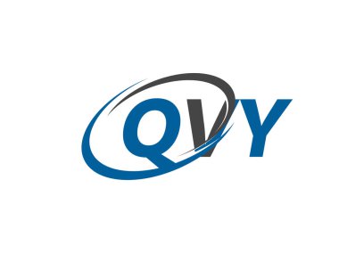 QVY yaratıcı logo tasarımı vektör çizimi