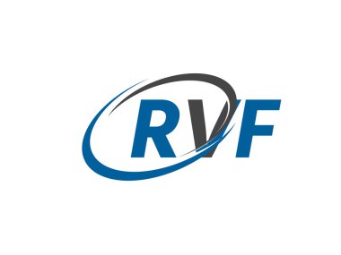 RVF yaratıcı logo tasarımı vektör çizimi