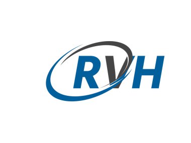 RVH yaratıcı logo tasarımı vektör çizimi
