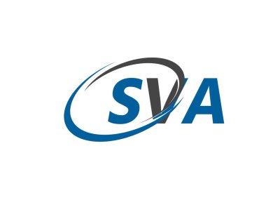SVA yaratıcı logo tasarımı vektör çizimi