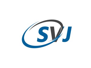 SVJ yaratıcı logo tasarımı vektör çizimi