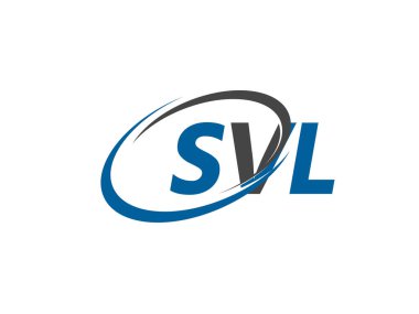 SVL yaratıcı logo tasarımı vektör çizimi