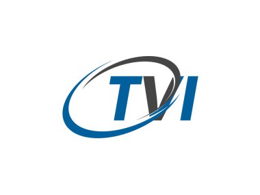 TVI yaratıcı logo tasarımı vektör çizimi