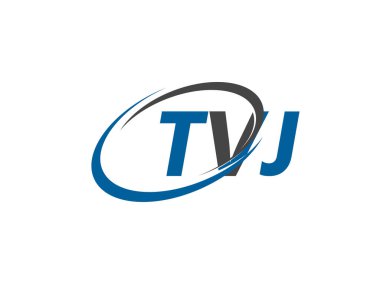 TVJ yaratıcı logo tasarımı vektör çizimi