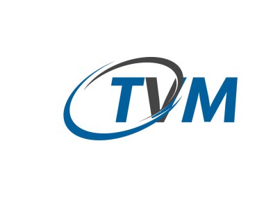 TVM yaratıcı logo tasarımı vektör çizimi