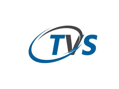 TVS yaratıcı logo tasarımı vektör çizimi