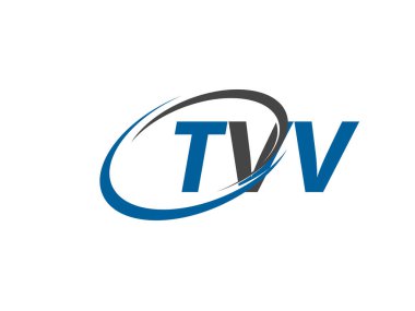 TVV yaratıcı logo tasarımı vektör çizimi