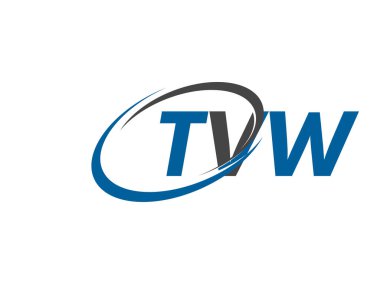TVW yaratıcı logo tasarımı vektör çizimi