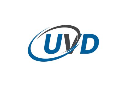 UVD yaratıcı logo tasarımı vektör çizimi