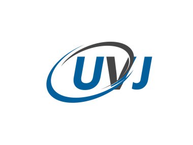 UVJ yaratıcı logo tasarımı vektör çizimi