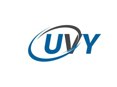 UVY yaratıcı logo tasarımı vektör çizimi