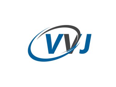 VVJ yaratıcı logo tasarımı vektör çizimi