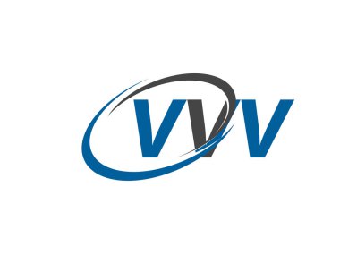 VVV yaratıcı logo tasarımı vektör çizimi
