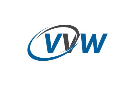 VVW yaratıcı logo tasarımı vektör çizimi