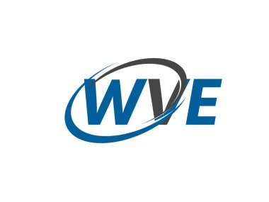 WVE yaratıcı logo tasarımı vektör çizimi