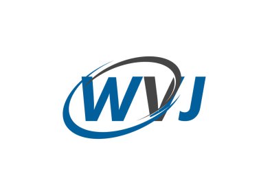 WVJ yaratıcı logo tasarımı vektör çizimi