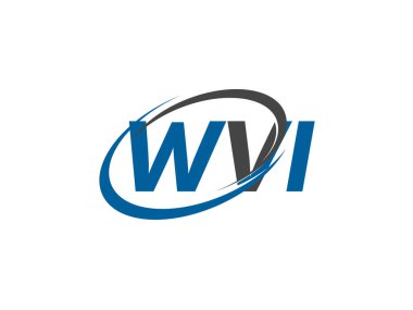 WVI yaratıcı logo tasarımı vektör çizimi