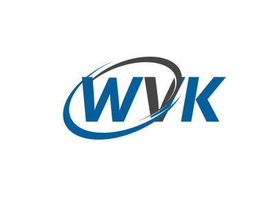WVK yaratıcı logo tasarımı vektör çizimi