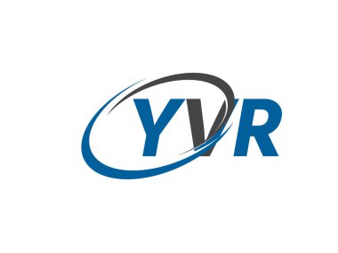 YVR yaratıcı logo tasarımı vektör çizimi