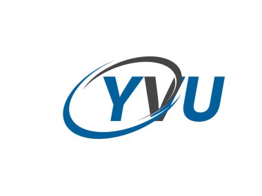 YVU yaratıcı logo tasarımı vektör çizimi