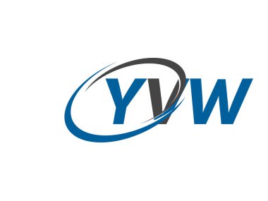 YVW yaratıcı logo tasarımı vektör çizimi