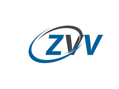 ZVV yaratıcı logo tasarımı vektör çizimi