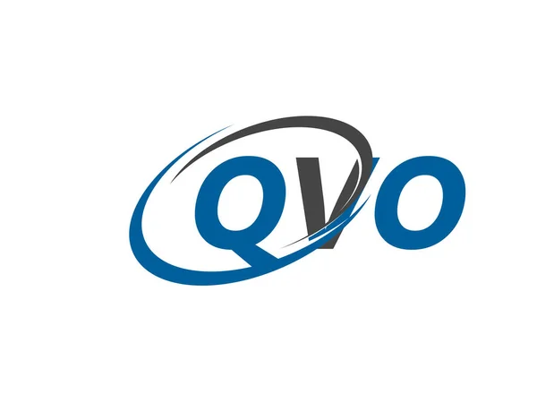 Векторная Иллюстрация Дизайна Логотипа Qvo — стоковый вектор