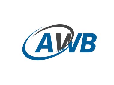 AWB yaratıcı logo tasarımı vektör çizimi