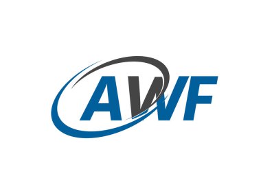 AWF yaratıcı logo tasarımı vektör çizimi