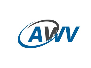 AWV yaratıcı logo tasarımı vektör çizimi