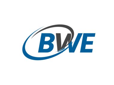 BWE yaratıcı logo tasarımı vektör çizimi