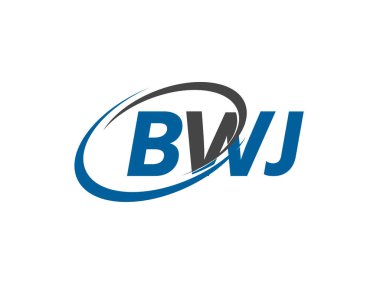 BWJ yaratıcı logo tasarımı vektör çizimi