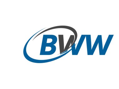BWW yaratıcı logo tasarımı vektör çizimi