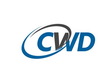 CWD yaratıcı logo tasarımı vektör çizimi