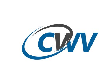 CWV yaratıcı logo tasarımı vektör çizimi