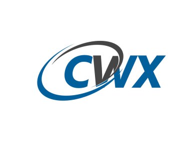 CWX yaratıcı logo tasarımı vektör çizimi