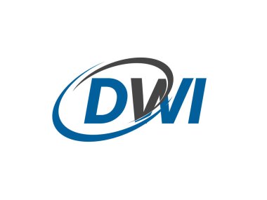 DWI yaratıcı logo tasarımı vektör çizimi