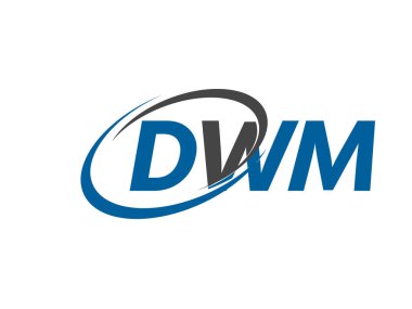 DWM yaratıcı logo tasarımı vektör çizimi